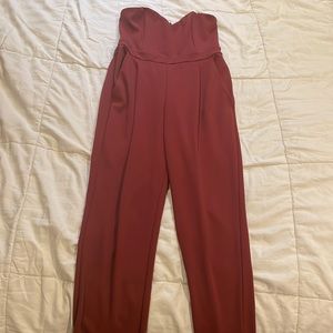 Express V Neck Romper - Maroon